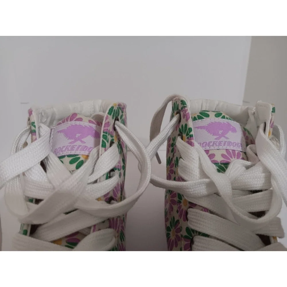 Rocket Dog Jazzin High Top Sneakers Women's 8.5 Pastel Floral Canvas Shoes Daisy - Picture 13 of 16